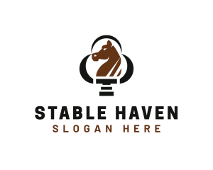 Equestrian Horse Stallion logo design