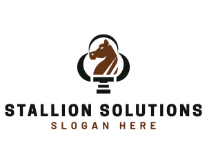 Stallion - Equestrian Horse Stallion logo design