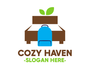 Bedroom - Eco Backpacker Hostel Bed logo design