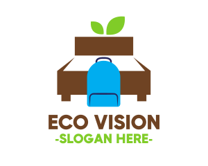 Eco Backpacker Hostel Bed logo design