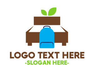 Ecology - Eco Backpacker Hostel Bed logo design