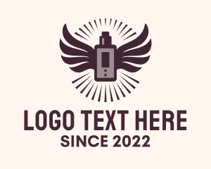 Vape Pod - Hipster Vape Mod Wings logo design