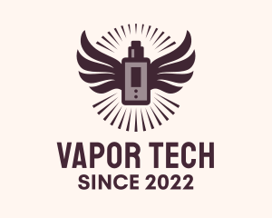 Vapor - Hipster Vape Mod Wings logo design