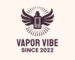 Hipster Vape Mod Wings logo design