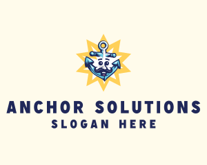 Marine Sailing Anchor  logo design