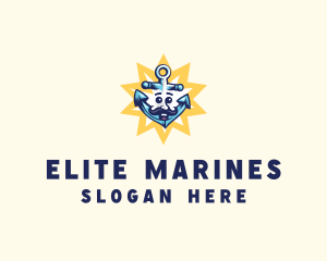 Marine Sailing Anchor  logo design