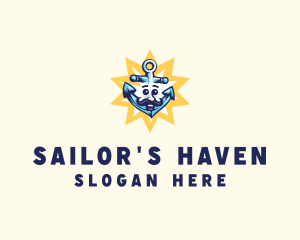 Marine Sailing Anchor  logo design