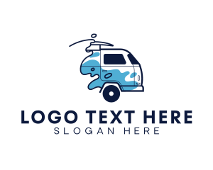 Surfboard - Travel Surfing Van logo design