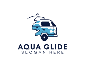 Paddleboard - Travel Surfing Van logo design