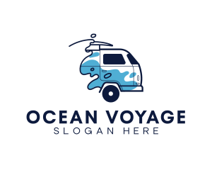 Travel Surfing Van logo design