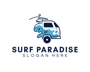 Travel Surfing Van logo design