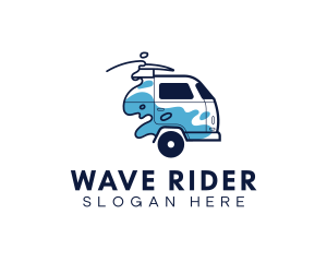 Travel Surfing Van logo design