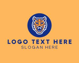 Cat - Fierce Roaring Tiger logo design