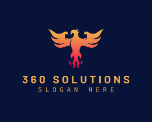 Majestic Phoenix Wings logo design