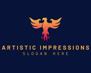 Majestic Phoenix Wings logo design