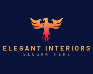 Majestic Phoenix Wings logo design