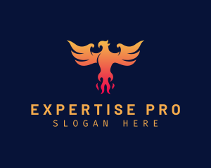 Majestic Phoenix Wings logo design