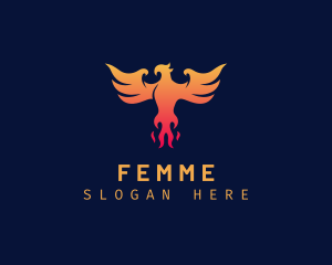 Majestic Phoenix Wings logo design