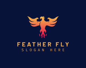 Majestic Phoenix Wings logo design