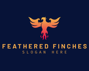 Majestic Phoenix Wings logo design