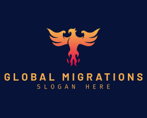 Majestic Phoenix Wings logo design