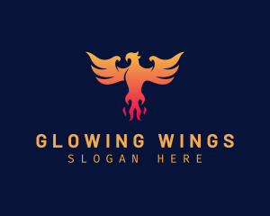 Majestic Phoenix Wings logo design