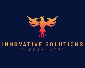 Majestic Phoenix Wings logo design