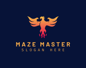 Majestic Phoenix Wings logo design