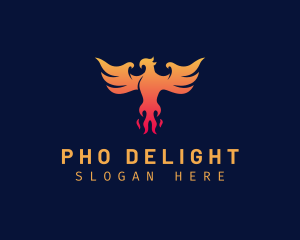 Majestic Phoenix Wings logo design