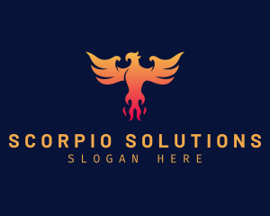 Majestic Phoenix Wings logo design