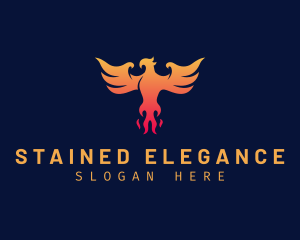 Majestic Phoenix Wings logo design