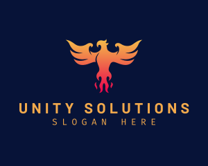 Majestic Phoenix Wings logo design