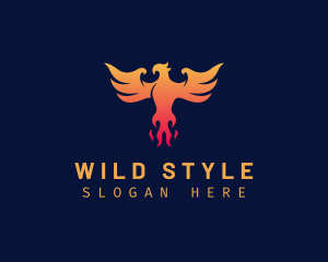 Majestic Phoenix Wings logo design