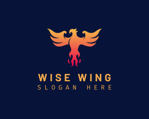 Majestic Phoenix Wings logo design