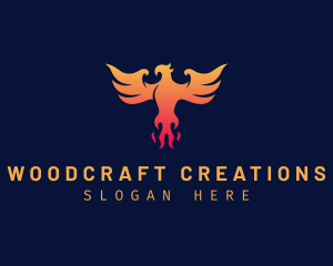 Majestic Phoenix Wings logo design