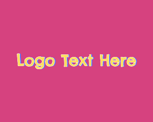 80s - Cute Girly Wordmark logo design