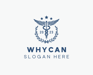 Health - Medical Caduceus Wreath logo design