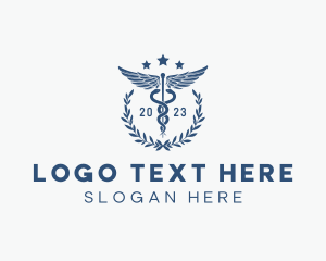 Medical Caduceus Wreath Logo