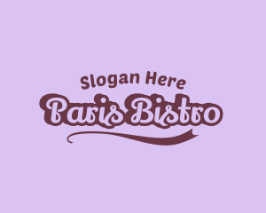 Retro Quirky Cursive Banner logo design