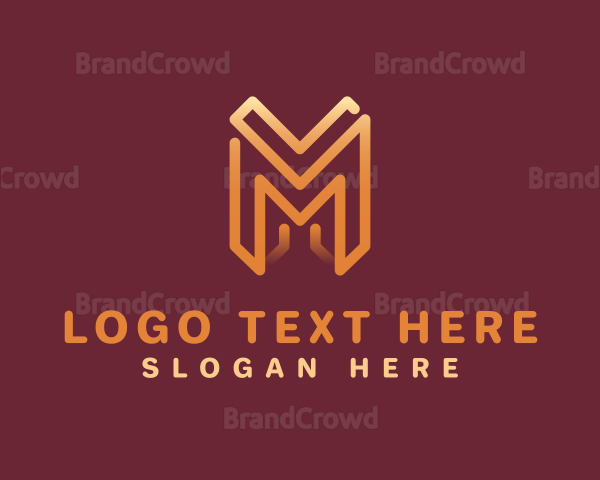 Monoline Letter M Business Logo