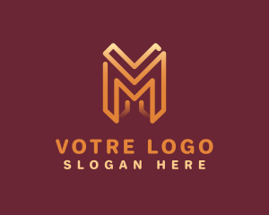 Monoline Letter M Business Logo