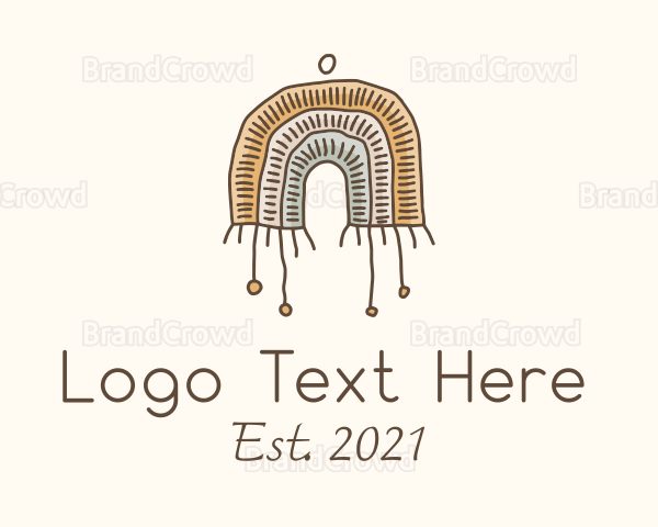 Rainbow Macrame Decoration Logo