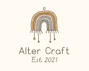 Rainbow Macrame Decoration  logo design