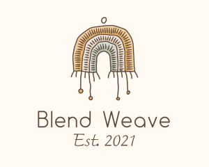 Rainbow Macrame Decoration  logo design