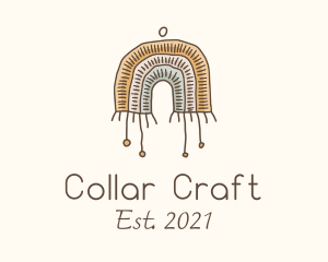 Rainbow Macrame Decoration  logo design