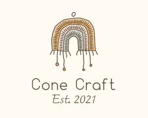 Rainbow Macrame Decoration  logo design