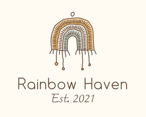 Rainbow Macrame Decoration  logo design