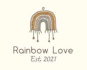 Rainbow Macrame Decoration  logo design