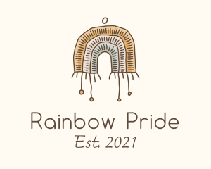 Rainbow Macrame Decoration  logo design