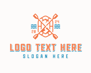 Raft - Rafting Paddles Kayak logo design